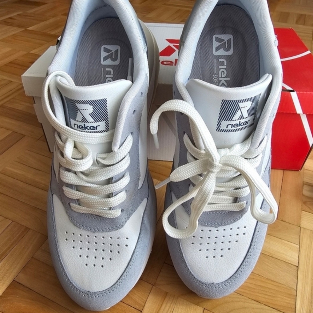 Rieker White Combination Sneakers - Picture 4 of 5